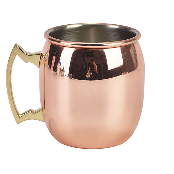 Moscow mule Genware EU Barrel Mug, poignée or 40 cl, photo fournisseur sur fond blanc