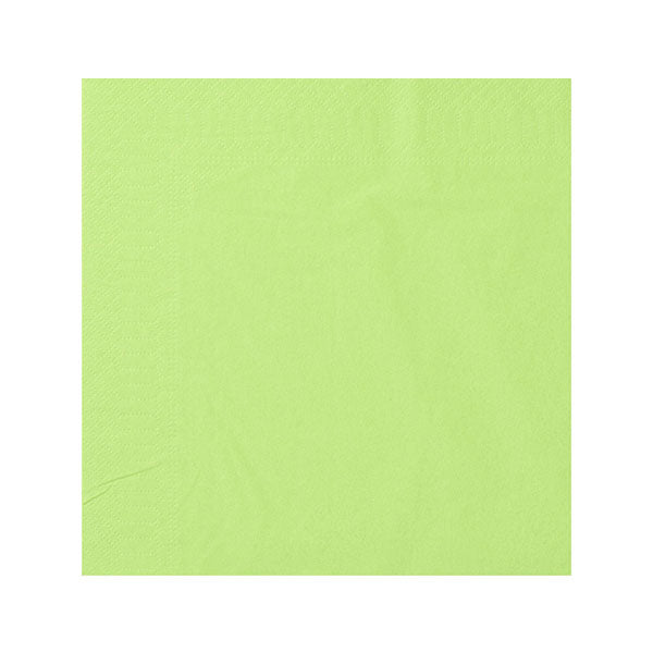 Serviettes en ouate pistache CGMP 20 × 20 cm, pack de 100, photo fournisseur sur fond blanc