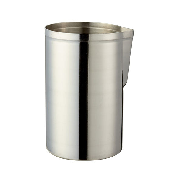 Verre à mélange Mr Slim en inox argent, photo fournisseur sur fond blanc