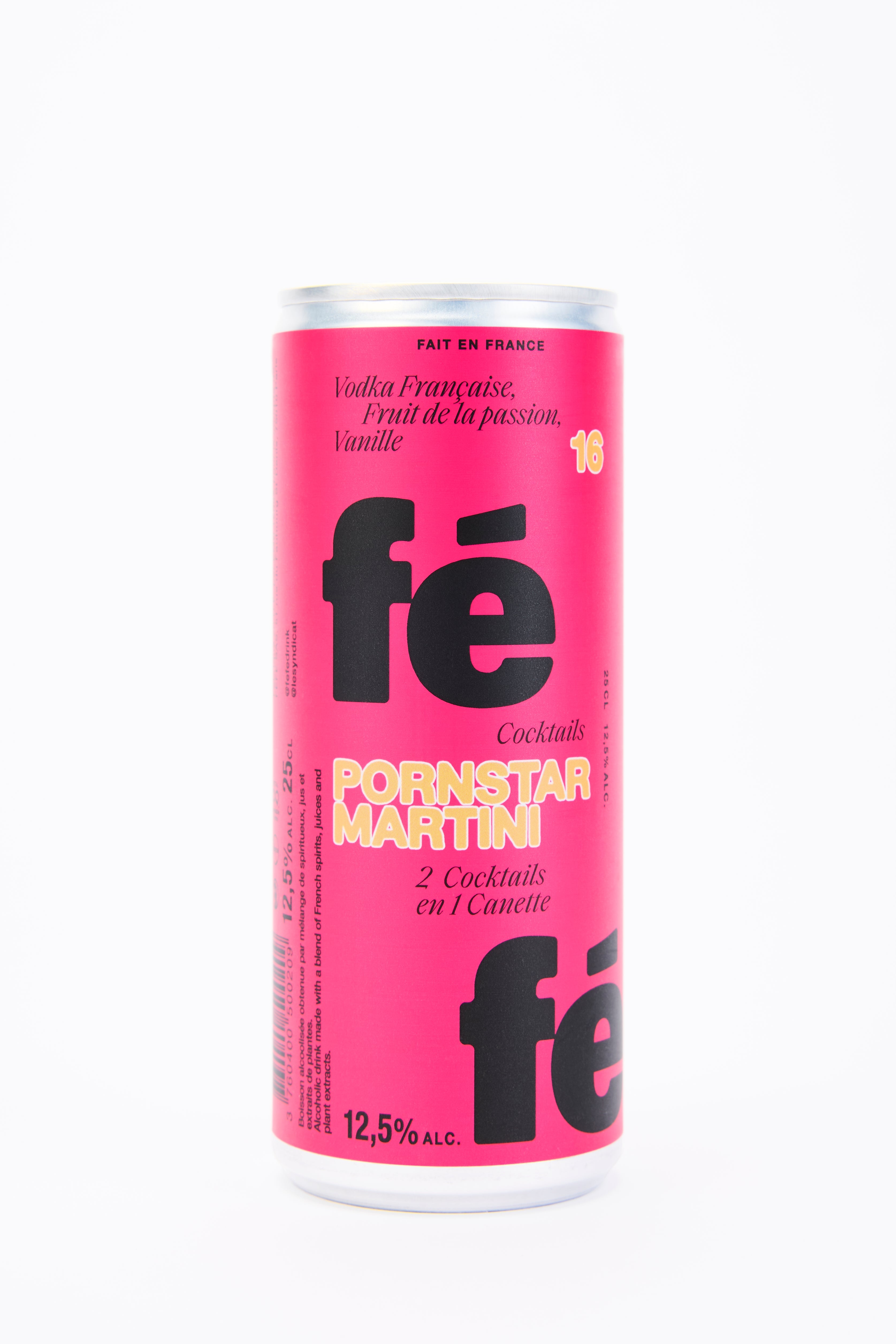 Pornstar Martini x12 Cannettes - Cocktail prêt à servir - Rose - 250mL