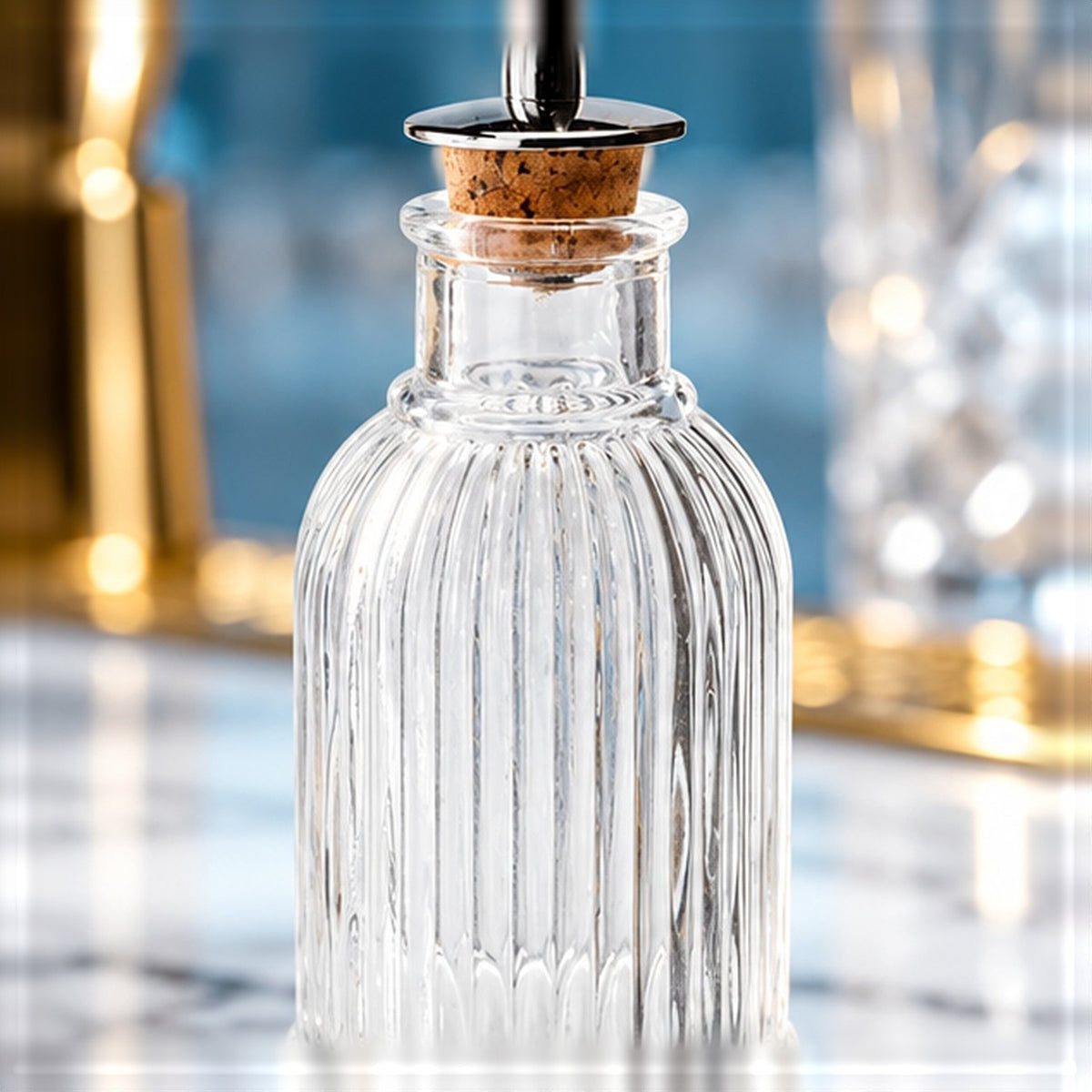 Bouteille bitter Mezclar Liberty 10 cl, vu de face sur fond clair