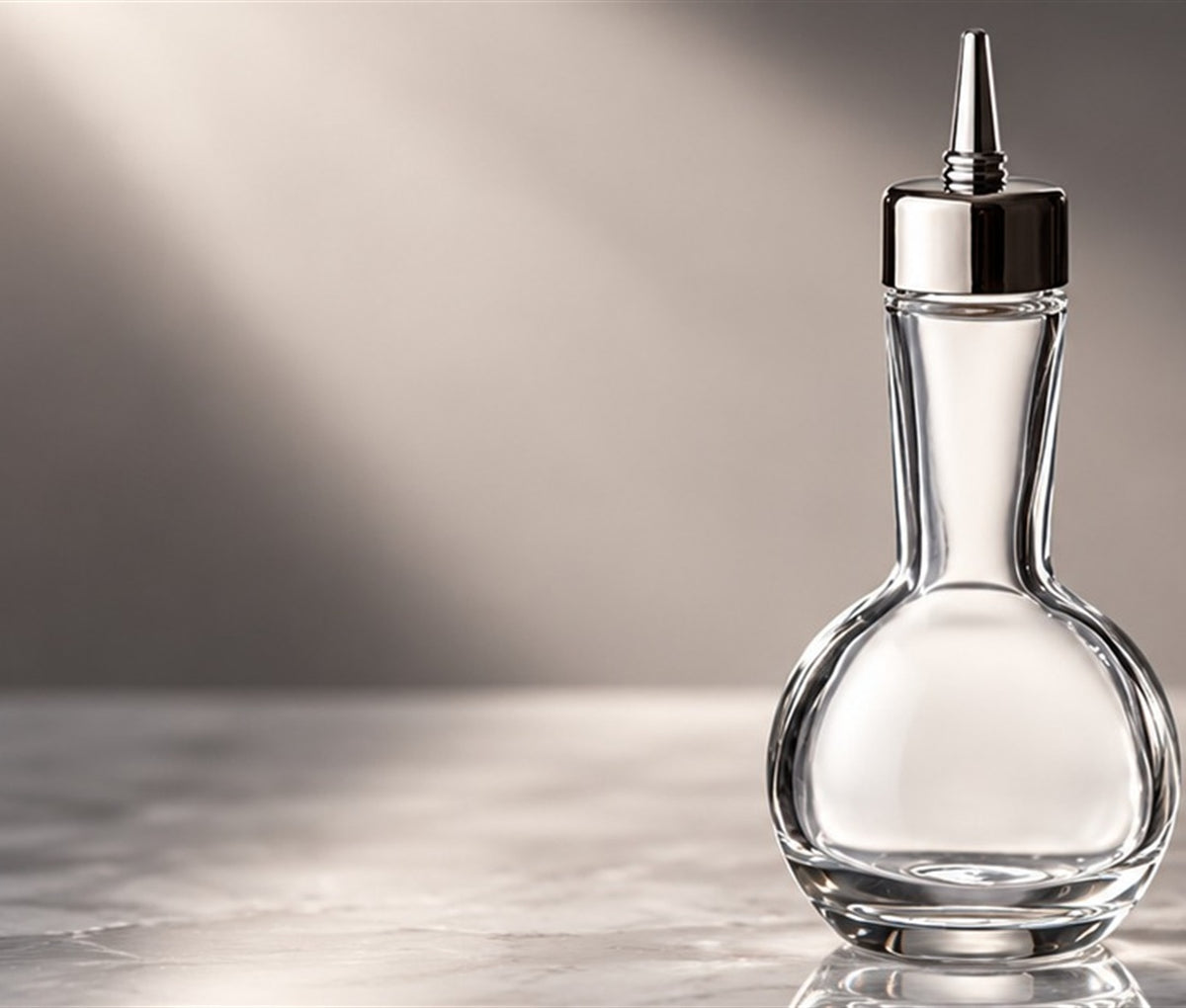 Bouteille bitter M-Taka Classique 5 cl, vu de face sur fond clair