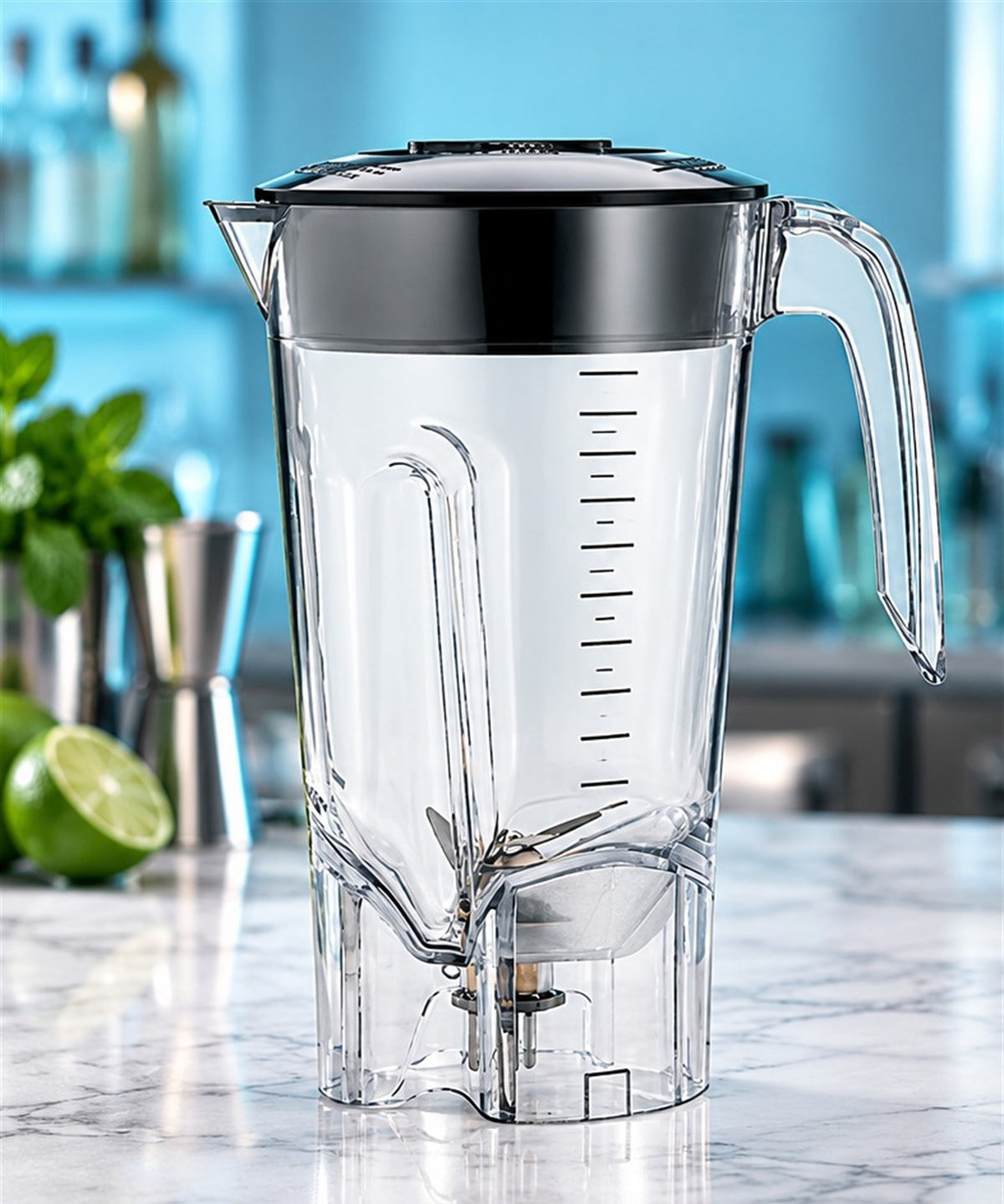 Bol de blender Hamilton Beach Rio 250 1,25 L, vu de face sur fond clair