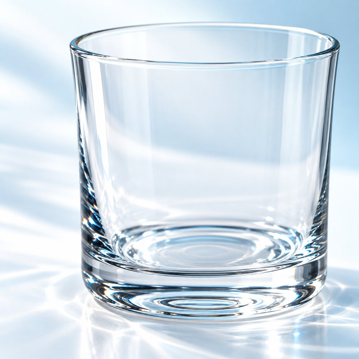 Gros plan sur le bord et le fond du verre Low Ball Nude Savage