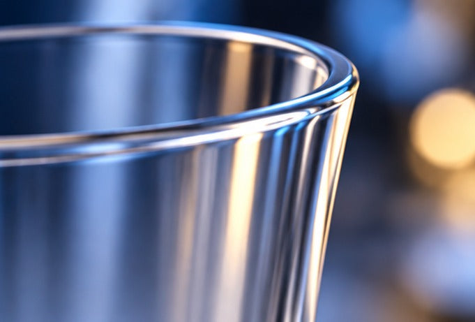 Shot RBdrinks Incassable 5 cl, gros plan sur le bord