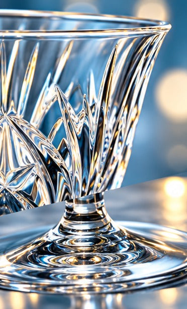 Verre à cocktail Nachtmann Palais 23 cl, gros plan sur les motifs taillés