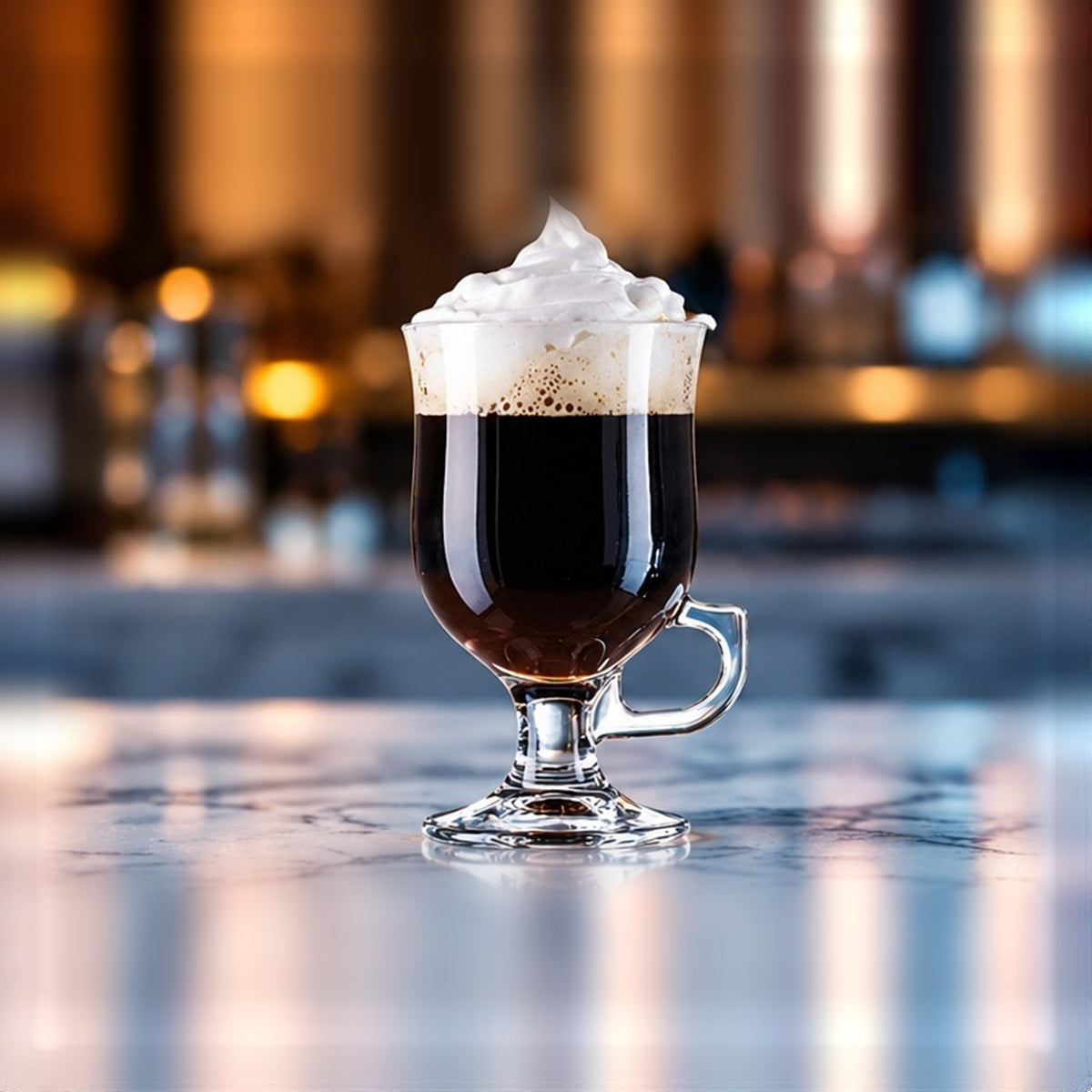 Irish coffee Arcoroc 24 cl, vu de face sur fond clair