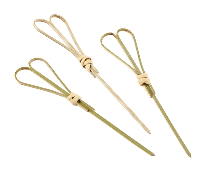 Pic en bambou - Coeur - - - 12cm - x100 -