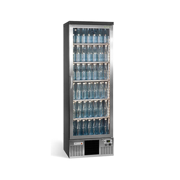 Vitrine de présentation - 1 porte vitrée - Inox - 300L - Gamko