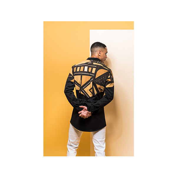Veste 3/4 - Bogolan Noir - Homme/Femme - Luisette