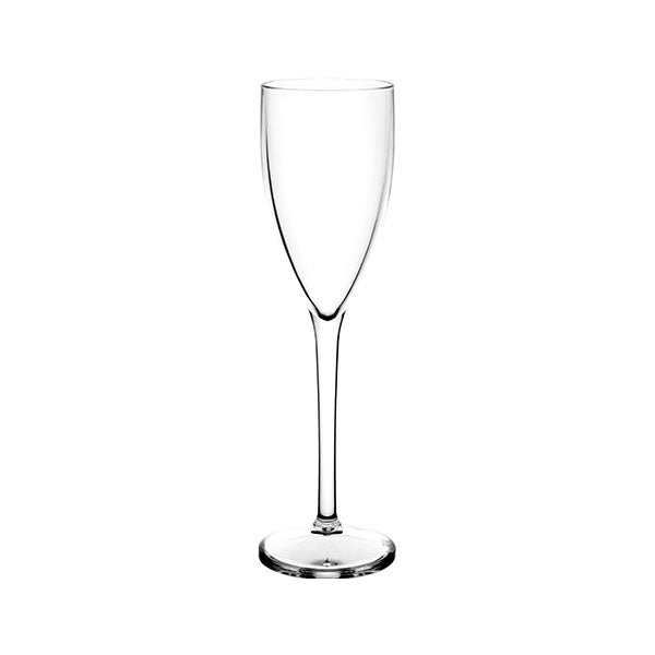 Flûte à champagne plastique écologique RBdrinks 10 cl, photo fournisseur sur fond blanc