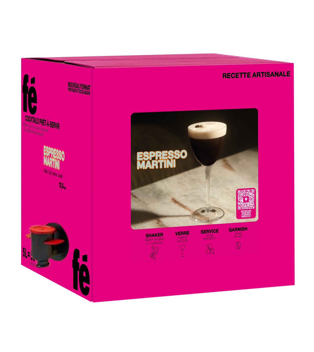 Espresso martini FÉFÉ 5 L, 50 cocktails, photo fournisseur sur fond blanc