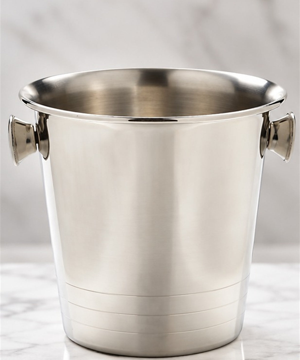 Seau à glace inox Genware EU 1 L, vu de face sur fond clair