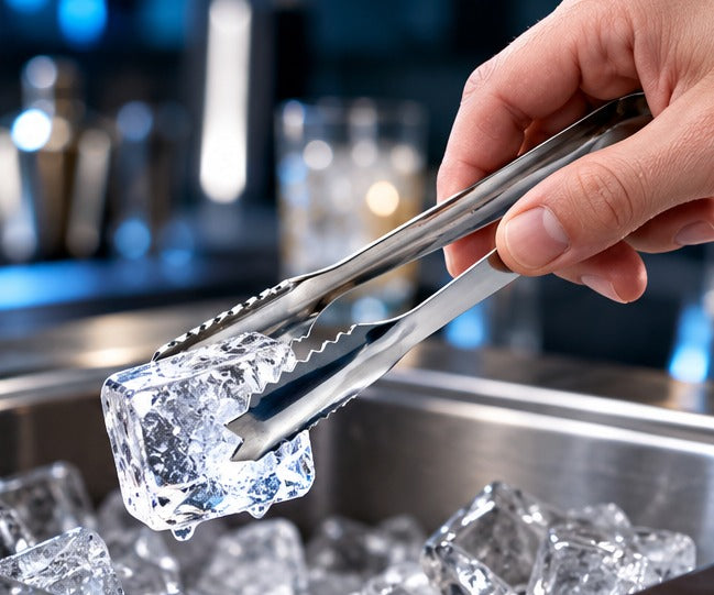 Pince à glace Genware EU 17,8 cm, saisissant un glaçon