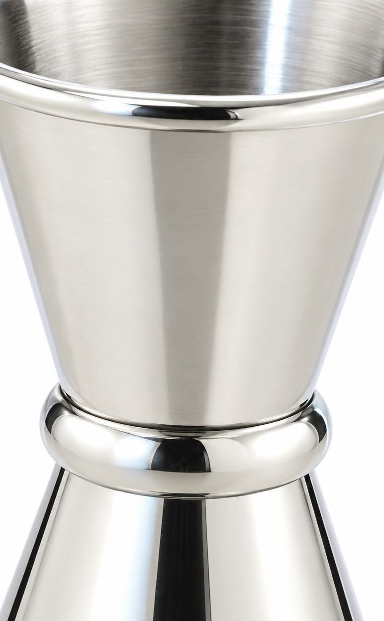 Jigger Genware EU 25/50 ml, gros plan sur le col et la bague