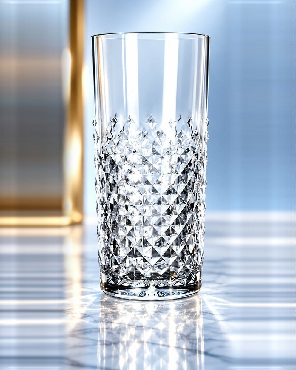 Long drink Libbey Carats 41 cl, vu de face sur fond clair