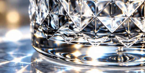 Long drink Libbey Carats 41 cl, gros plan sur les motifs en diamant