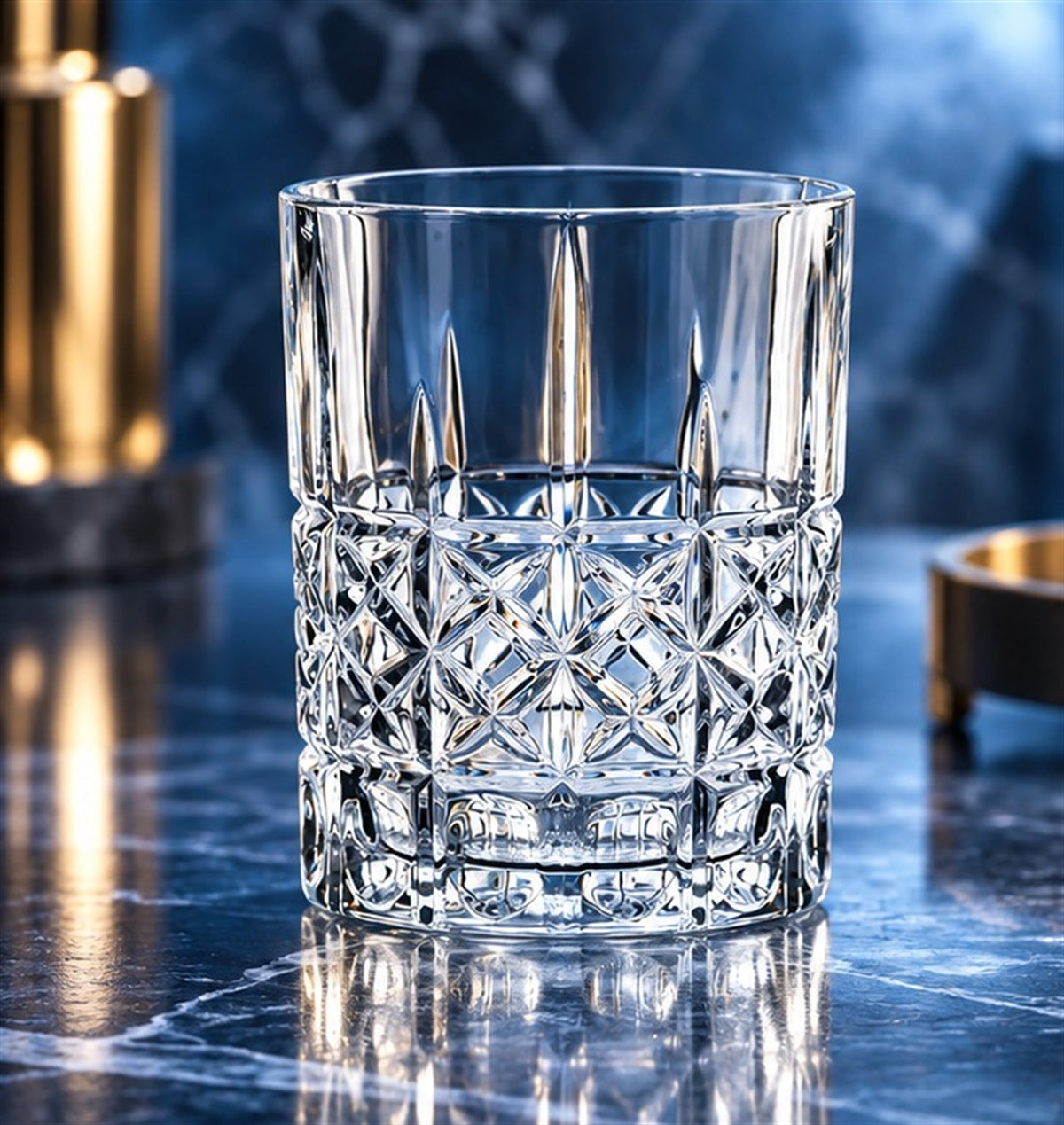 Verre short drink Nachtmann Highland Diamond 34 cl, vu de face sur fond clair