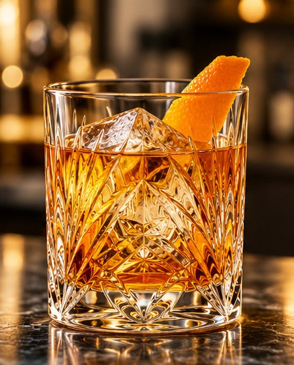 Verre short drink Nachtmann Palais 24 cl, avec du whisky et un zeste d'orange
