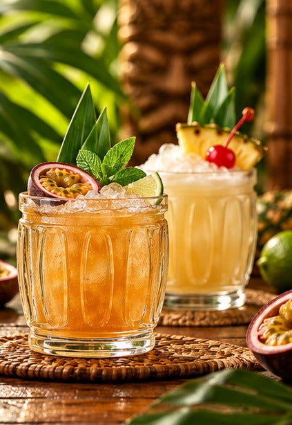 Tiki mug Lebrun 41 cl, en ambiance tropicale