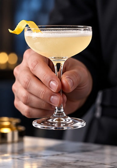 Coupe cocktail Toyo-Sasaki Hard Strong Petiole 13 cl, tenue en main
