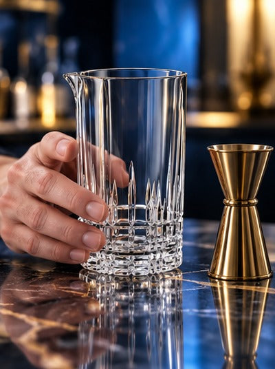 Verre à mélange Spiegelau Perfect Serve 64 cl, tenu en main