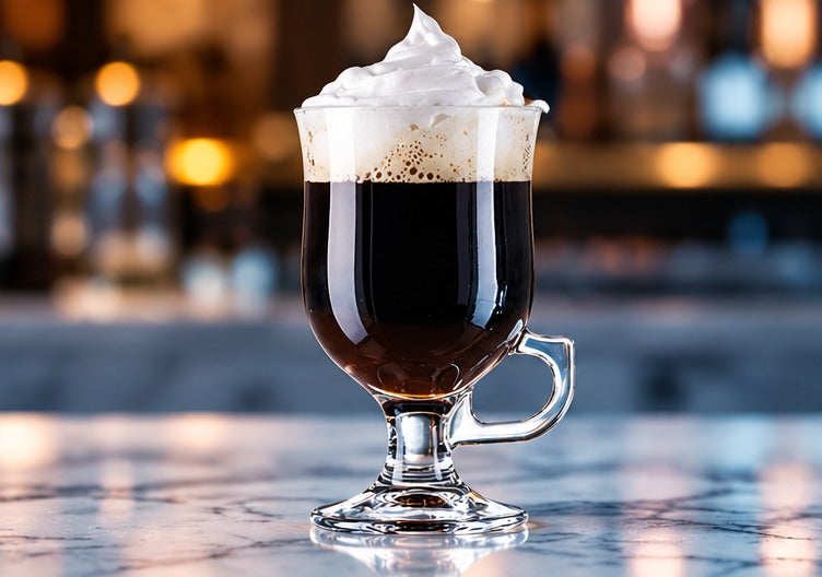 Irish coffee Arcoroc 24 cl, vu de face sur fond clair