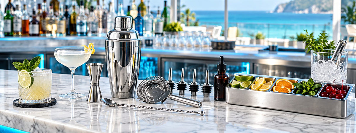 Starter pack bar à cocktails BWA : verrerie et matériel pour équiper un bar
