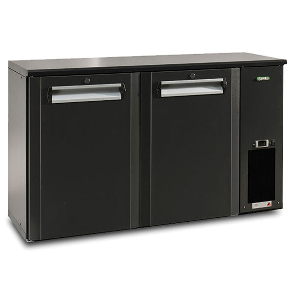 Arrière bar réfrigéré - 2 portes pleines - Noir - 333L