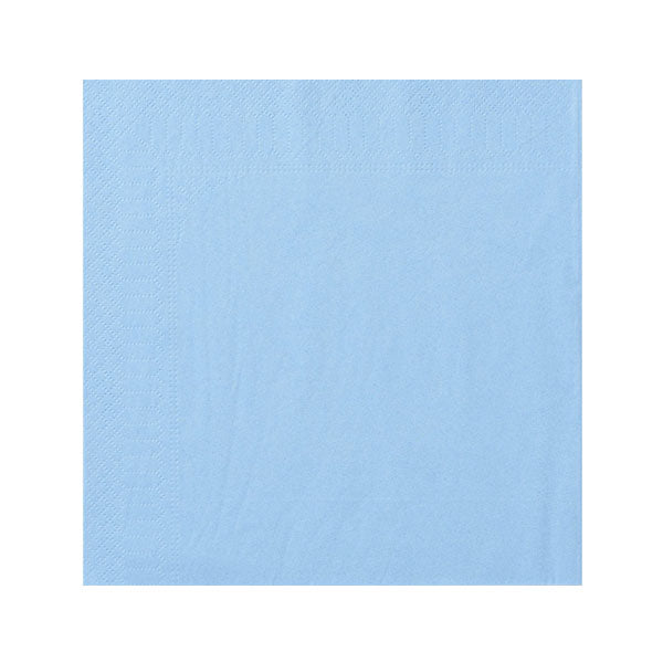 Serviettes (pack de 100) - Bleu-azur - 20cmx20cm - N/A